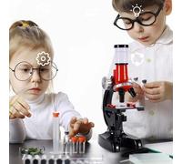 Kit de Microscope LED 1200X, laboratoire scientifique, Microscope biologique, loupe, jouets éducatifs pour enfants, Instruments optiques