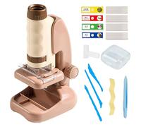 Kit de Microscope pour, 6,69 x 3,94 x 2,76 Pouces, Jouet d'activité avec Diapositives, STEM Science Microscope pour, âge 2+ Home School