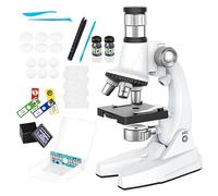 Kit de microscope pour étudiants 100X-1200X Learning | Kit scientifique de microscope débutant pour l'école, la salle de classe, la maison, les garçons, les filles, les étudiants