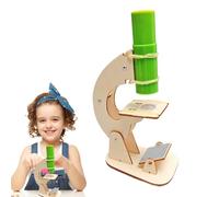Kit de microscope pour - Kit scientifique pour microscopes en bois - Puzzle de teaser cérébral interactif pour observer les ailes des cellules végétales objets quotidiens