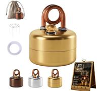 Kit de mini brûleur à alcool et réchaud à alcool d'extérieur portable haute puissance, avec support stable, système de cuisson d'urgence à ébullition rapide for la randonnée(Gold)