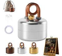 Kit de mini brûleur à alcool et réchaud à alcool d'extérieur portable haute puissance, avec support stable, système de cuisson d'urgence à ébullition rapide for la randonnée(Silver)