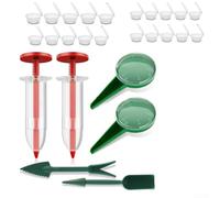 Kit de mini épandeur pour semis comprenant un plantoir manuel et des outils d'élargissement adaptés pour une utilisation en intérieur et en extérieur (paquet N)