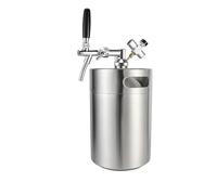 Kit de mini fût (fût de bière de 5 L et robinet de bière réglable, chargeur de CO2 de 60 psi et lance de fût de bière), désoenseur de bière pour brassage maison