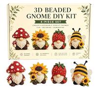 Kit de mini perles 3D d'animaux de 6 cm pour débutants, création à faire soi-même, relaxante, utilisation pour décoration maison de campagne, fêtes de Noël, laboratoire artistique, avec instructions