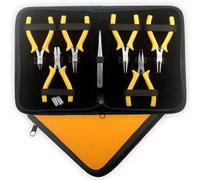 Kit de mini pinces avec mâchoires en nylon pour la création de bijoux, outils de perlage, loisirs créatifs et idées cadeaux PTL® (Bleu)