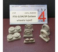 Kit de mise à niveau CAT4 R48030-1/48 Vought F7U-3/3M/3P Cutlass Roues en résine Type 2 US