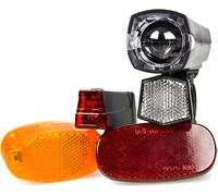 Kit de mise à niveau de l'éclairage de vélo Fischer, 7 pièces, alimenté par piles