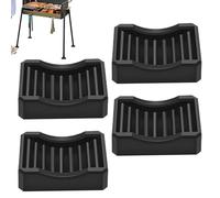 Kit de mise à niveau des grillades | Adjustateurs à la jambe de plaquette BBQ en caoutchouc | Empilable Outdoor Grill Balancing Tools for Camping Garden Patio Yard Barbecue Configuration Cuisine Cuisi