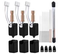 Kit de mise à niveau en céramique Hotend pour Anycubic Kobra S1, buse chauffante, extrudeuse, bloc chauffant, thermistance Heatbreak avec buse en acier trempé 0,2/0,4/0,6 mm et 3 douilles en silicone