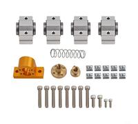 Kit de mise à niveau pour CNC 3018 Pro axe X pour machine CNC 3018 Pro | Comprend des roulements linéaires SCS12VUU ou SCV10VUU | Siège d'écrou T8 | Kit d'écrou en cuivre et capuchon de tête de