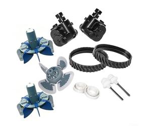 Kit de mise au point pour nettoyeur de piscine, pour Zodiac, pour Baracuda, pour ELITE, R0796200 Pièces de rechange avec pour Flex pour pistes de turbine électrique, arbres d'entraînement, roulements