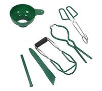 Kit de mise en conserve de 6 pièces, ensemble de démarrage pour la mise en conserve en acier inoxydable avec entonnoir, pince, popper à bulles, levier de bocaux, levier de