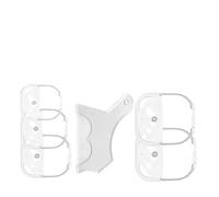 Kit De Mise En Forme De Barbe 6 Pièces - 5 Modèles De Barbe De Tailles Et 1 Peigne Coiffant Multifonctionnel For Un Toilettage Parfait (bleu Et Transparent)(Transparent)