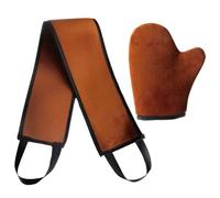 Kit de mitaines de bronzage pour le dos, 2 pièces, Mini auto-bronzant, applicateur Lotion pour le dos, ensemble gants auto-bronzants avec velours, bronzage