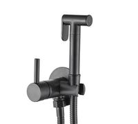 Kit de Mitigeur pour Eau Froide et Chaude pour Bidet - Robinet Monocommande Encastré avec Douchette Pulsante et Flexible Renforcé 1,20 m (Noir)