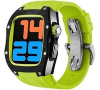 Kit de mod de luxe 45 mm 45 mm Case de couverture en fibre de carbone ， pour la série 8 7 6 5 SE 44 mm 45 mm STRAPE FLUORORUBBER COMPATIBLE AVEC IWATCH ULTRA STRAP REKIT SET
