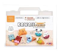 Kit de modelage - GRAINE CREATIVE - Mallette Fimo Kawaii Yummy Family - Orange - Dès 6 ans - Pâte polymère