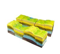 Kit de modèle 3D de plaque tectonique géographique, modèle de développement de la structure de défaut et de la terre pliée, Équipement d'enseignement de géographie de lycée Aides pédagogiques de