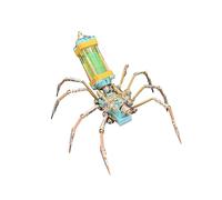 Kit de modèle d'araignée mécanique 3D en métal, kit d'assemblage d'insectes steampunk, décoration de bureau tendance pour les amateurs (139 pièces/version A)