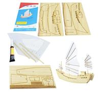 Kit de modèle de Bateau - Puzzle éducatif, Ensemble de Construction Scientifique pour | Kit de Construction de navires en Bois Bricolage Apprentissage préscolaire créativité résolution de Prob