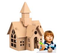 Kit De Modèle De Cabane: Maison Fait À La Main De 25 Cm, Jouet Artisanal en Papier, Activité Créative Éducative pour, Cadeau d'anniversaire, De Noël Et De Vacances | Arts Artisanat