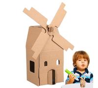 Kit de modèle de chalet - Ensemble d'artisanat en bois miniature, projet de construction de bricolage, architecture détaillée à collectionner, activité de construction créative | Kit de maison de poup