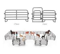 Kit De Modèle De Clôture Miniature Cheval Corbeau, Accessoires De Clôture, Ensemble De Jeu Pour Enfants, Jouets Éducatifs