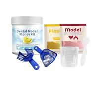 Kit de modèle de dents dentaires - Ensemble de poudre de moulage de dents, outil de moulage d'empreinte en plâtre, système d'apprentissage de la pratique éducative | Démonstration d'étude en