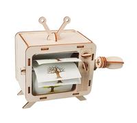 Kit de Modèle de Machine d'Animation à Manivelle en Bois DIY - Projet de Construction Éducatif pour Enfants
