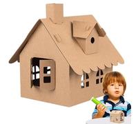 Kit de modèle de maison en papier - Artisanat de chalet de bricolage, jouet de construction éducatif, projet d'assemblage fait à la main | Cadeau de vacances pour enfants