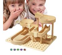 Kit De Modèle De Montagnes Russes - 8,86 X 6,5 Pouces en Bois, Jeu De Labyrinthe en Marbre, Coordination Œil-Main | Garçons Filles Famille Lien Parent-Enfant Maison Récréation Activités D'appr