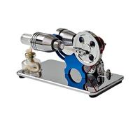 Kit de modèle de moteur Stirling, mini générateur thermique à air réfléchissant de type γ avec guirlande de LED pour l'enseignement des sciences, technologies, ingénierie et mathématiques (STEM) et