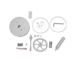 Kit de modèle de Moteur Stirling, unité de démonstration Physique en Aluminium avec Cylindre en Verre et Volant d'inertie, Ensemble d'expérimentation de Physique éducative pour