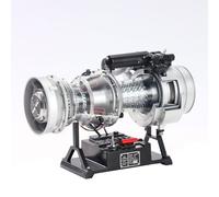 Kit de modèle de moteur turbo, fonctionne à l'échelle 1/4 en métal, simulation de moteur d'hélicoptère militaire électrique, kit de modèle de moteur turbo, kit éducatif scientifique mécanique, cadeau