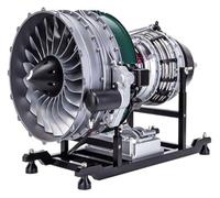 Kit de modèle de moteur Turbofan, 1/10 Double Coil avions Turbojet Engine Kit de modèle de moteur en métal pour adultes, jouet d’expérience physique - 1000+ pièces