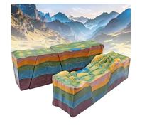 Kit de modèle de plaque tectonique géographique, modèle de tectonique des plaques, montre les caractéristiques du terrain formées par la tectonique des failles, for l'enseignement scolaire