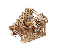 Kit de modèle de puzzle en bois 3D - Bois 190X160X140Mm 500G | Ensemble de construction de rails avec perles pour engrenages mécaniques bricolage | Décoration de loisirs éducatifs anti-stress | Cadeau