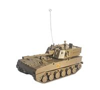 Kit de modèle de réservoir à l'échelle 1:72 - Simulation 4D - Jeux de puzzle à monter soi-même pour enfants de 14 ans et plus - Décoration de table militaire - Jaune - 9,8 x 4,5 x 5 cm