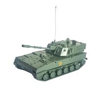 Kit de modèle de réservoir à l'échelle 1:72 - Simulation 4D - Puzzle à monter soi-même pour décoration de table - Collection militaire à partir de 14 ans - Vert - 9,8 x 4,5 x 5 cm