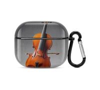 Kit de modèle de violoncelle pour écouteurs Bluetooth - Coque de protection intégrale contre les chocs - Coque rigide - Prend en charge le chargement sans fil avec porte-clés - Cadeau personnalisé