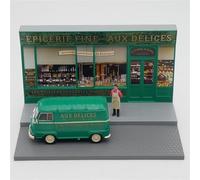 Kit De Modèle De Voiture De Bac À Sable en Alliage 1:43 pour Renault Estafette Van Deli Fresh Store, Voiture Jouet Moulée Jouets Non RC