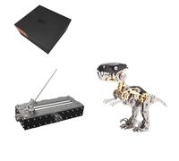 Kit de modèle dinosaure et renard en métal, modèle de puzzle 3D à faire soi-même, décoration de bureau à assembler, modèle de collection de style mécanique, idée cadeau amusante pour adultes