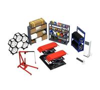 Kit de modèle élévateur d'échelle 1/18 pour la boutique de réparation de voiture DIY et scène de magasin personnalisée, modèle de scène miniature, décorations de bureau créatives