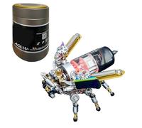 Kit de modèle luciole 3D en métal - Assemblage à faire soi-même avec lumière LED bleue, 180 pièces décoratives colorées de bureau, assemblage facile en 3 heures, veilleuse cadeau pour adultes