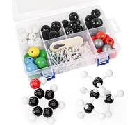 Kit de modèle moléculaire, 124 pièces, ensemble de chimie moléculaire organique, kit de modèle d'élément atomique pour leçons de chimie, kit de construction de structures moléculaires, cadeau