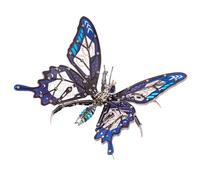 Kit de modèle papillon mécanique 3D Steampunk en métal, assemblage par encliquetage, ailes réglables, assemblage sans colle, décoration galvanisée multicolore