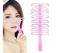 Kit de modèles de sourcils, tampon à sourcils réutilisable, outil de mise en forme de pochoir, ensemble de 8 styles pour femmes, filles, débutants, maison, voyage, salon, rendez-vous, fête,