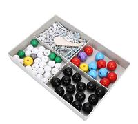 Kit de Modèles Moléculaires 54 Pièces Haute Simulation Structure Atome et Bâton pour Apprentissage Chimie Éducation Scientifique des Élèves