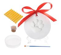 Kit de modélisation à imprimé Clay Paw, kit complet en argile | DIY suspendu ?lay pour la décoration intérieure, souvenir, mémorial de l'empreinte pour animaux de compagnie avec une empreinte de sécha